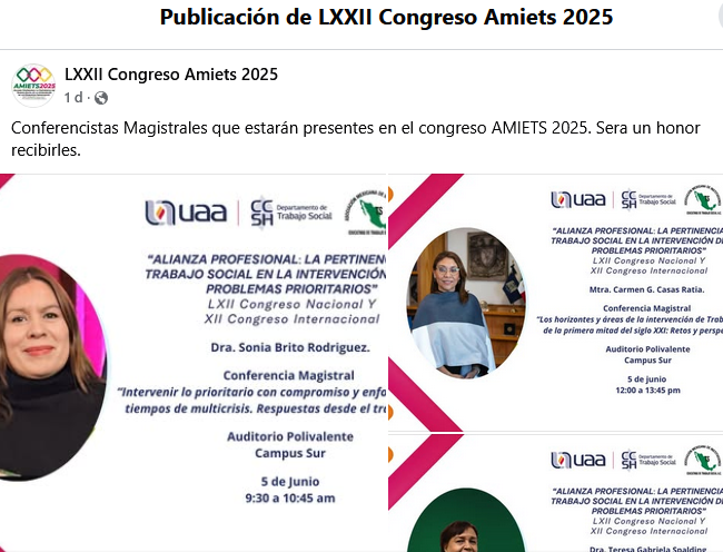 Conferencistas Magistrales.